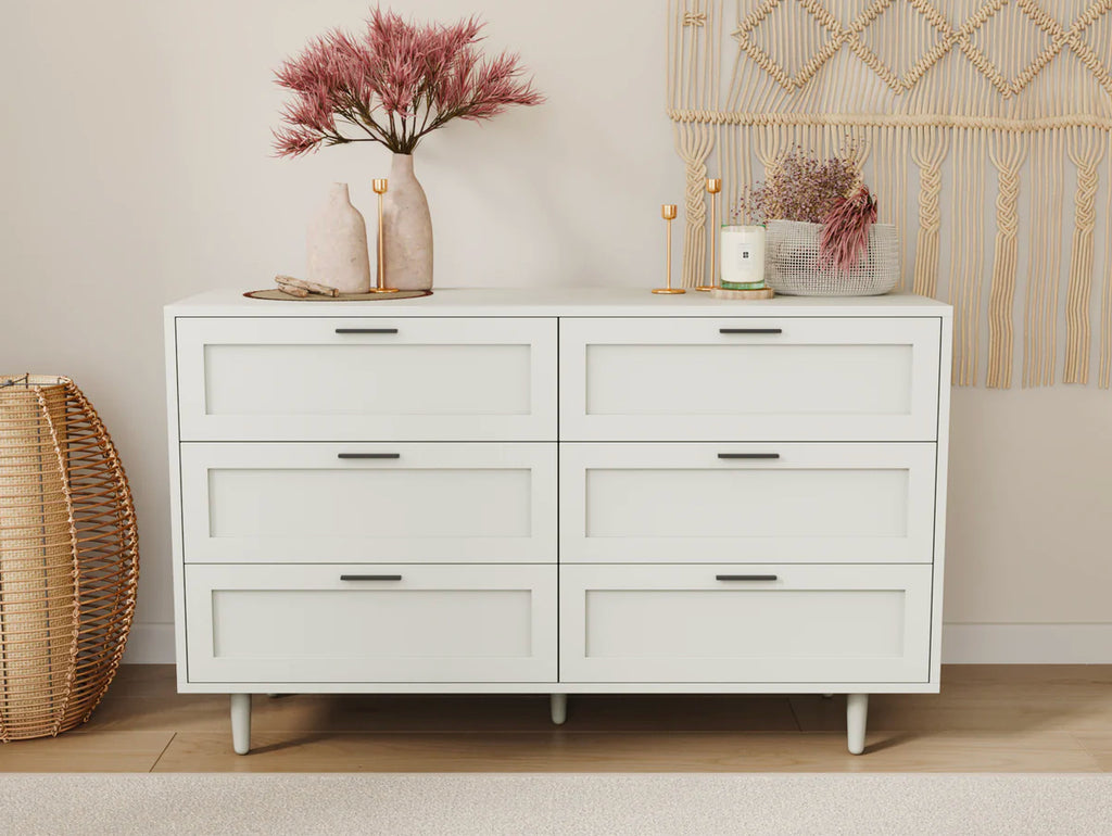 Leah White 6 Chest Of Drawers