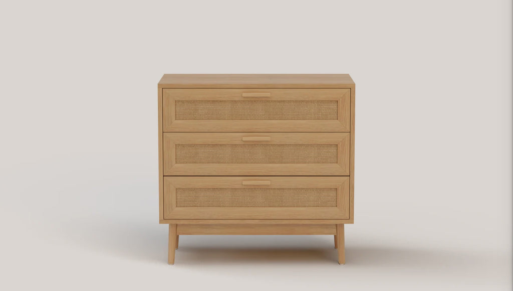 Skylah Rattan 3 Drawer Chest Of Drawers