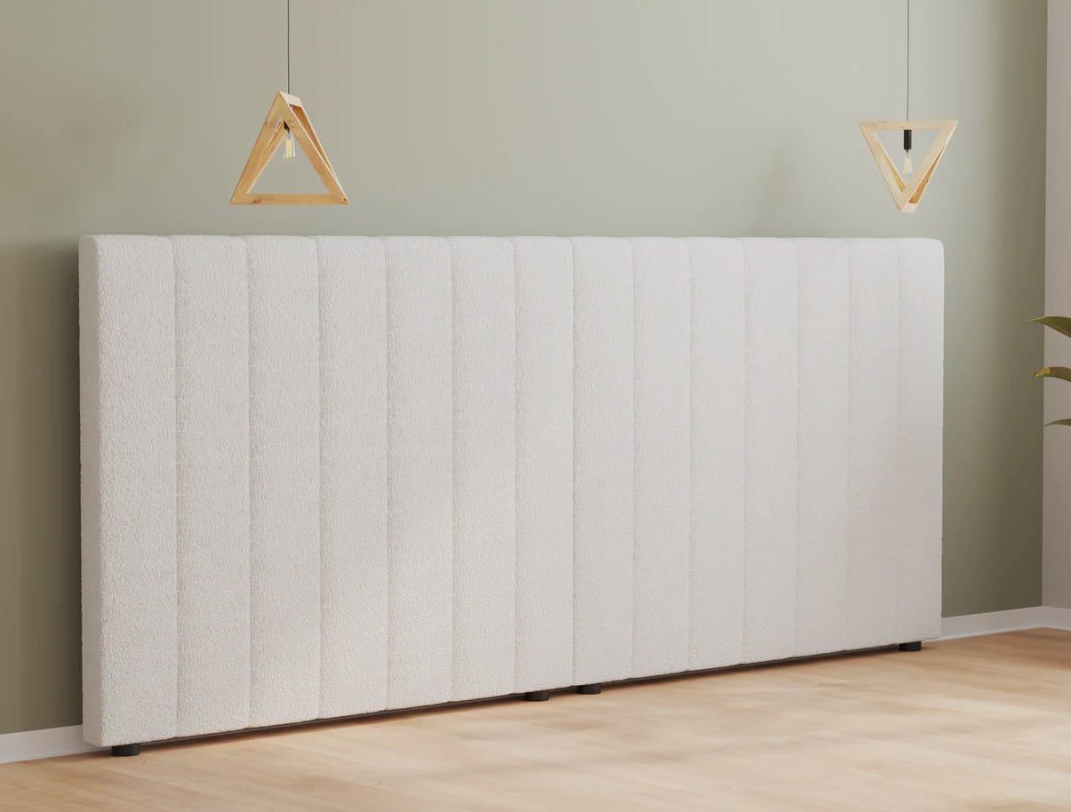 Lola White Boucle Bed Head