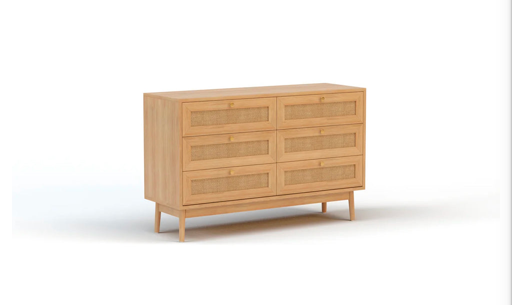 Skylah Rattan 6 Drawer Chest Of Drawers