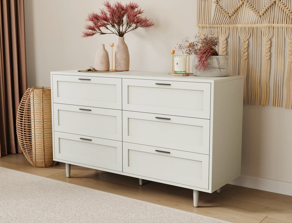 Leah White 6 Chest Of Drawers