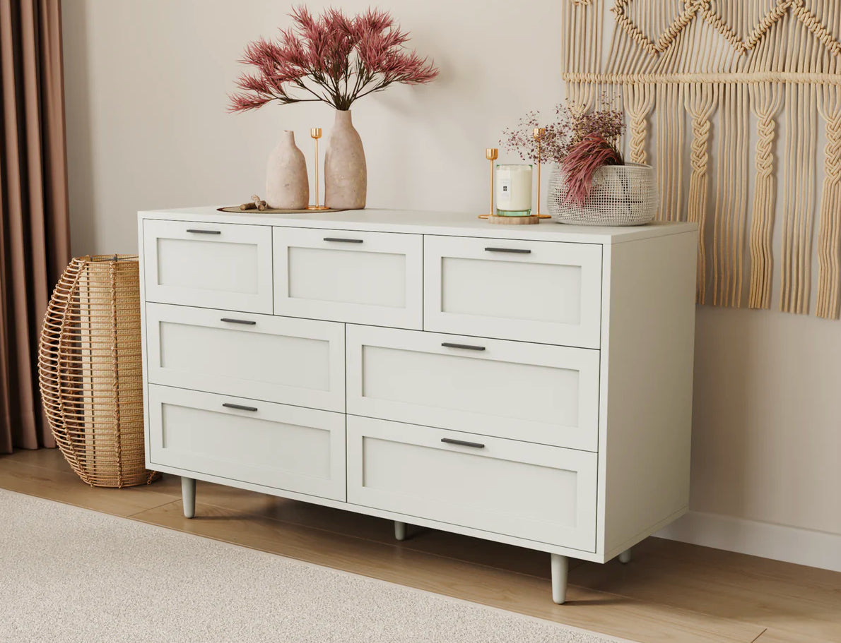 Claire White 7 Chest Of Drawers