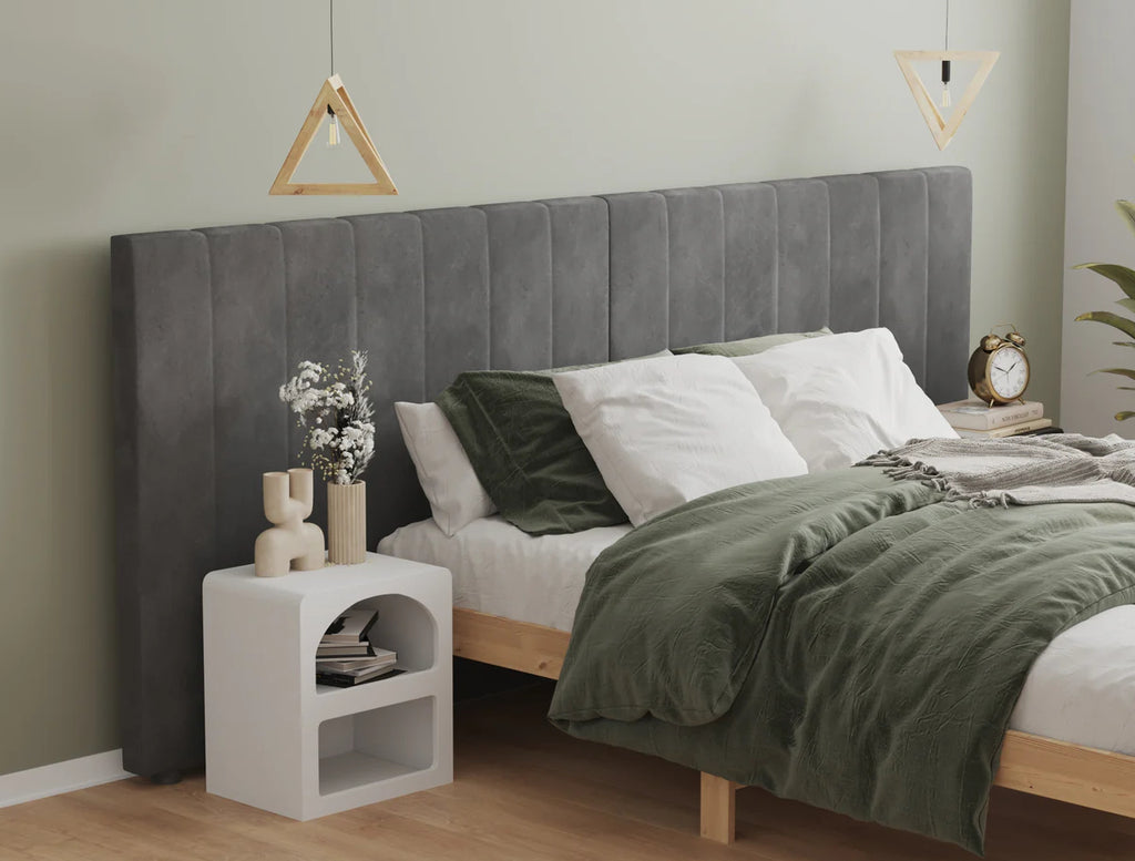 Lola Grey Boucle Bed Head