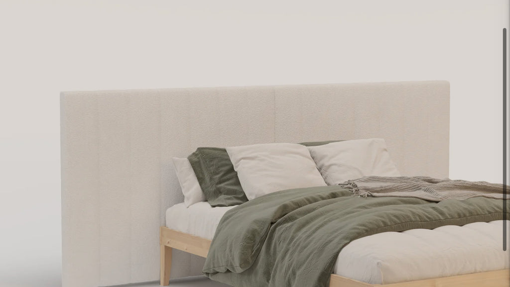 Lola White Boucle Bed Head