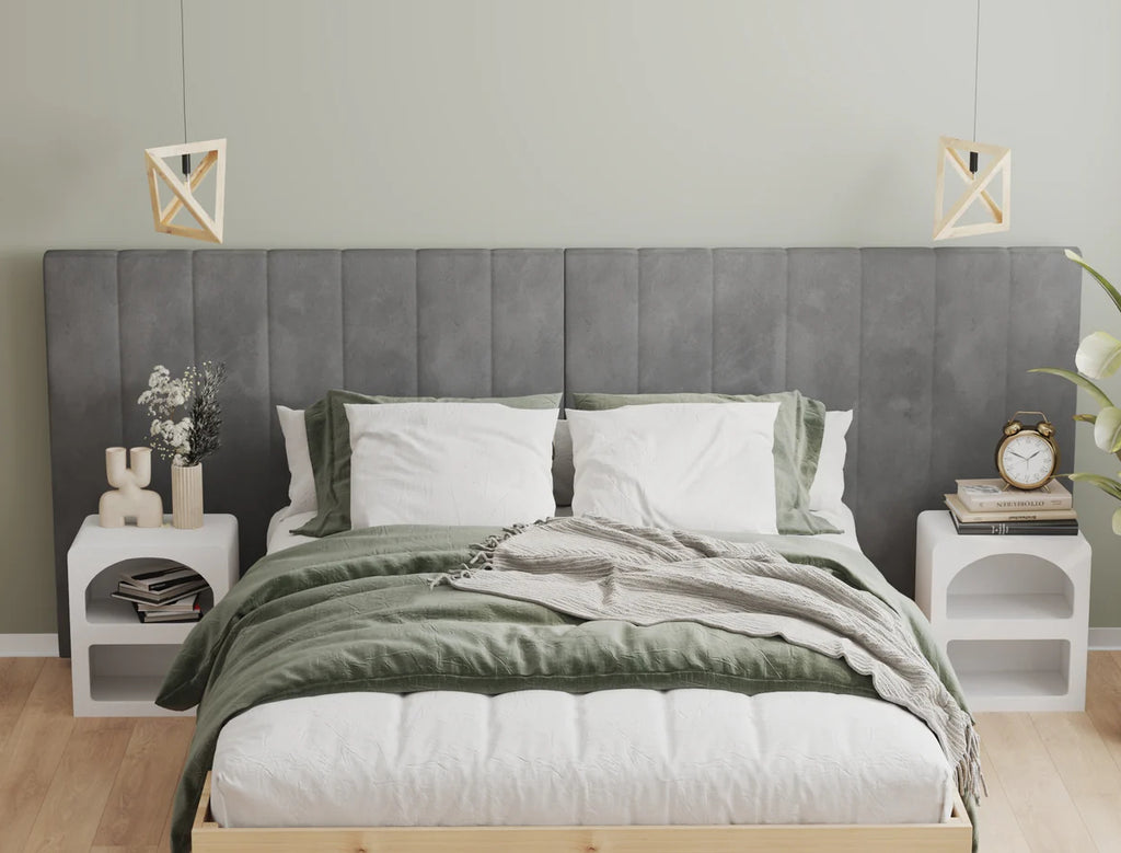 Lola Grey Boucle Bed Head