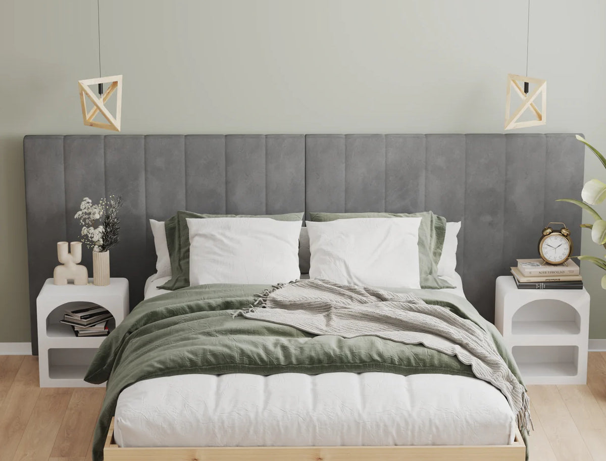 Lola Grey Boucle Bed Head