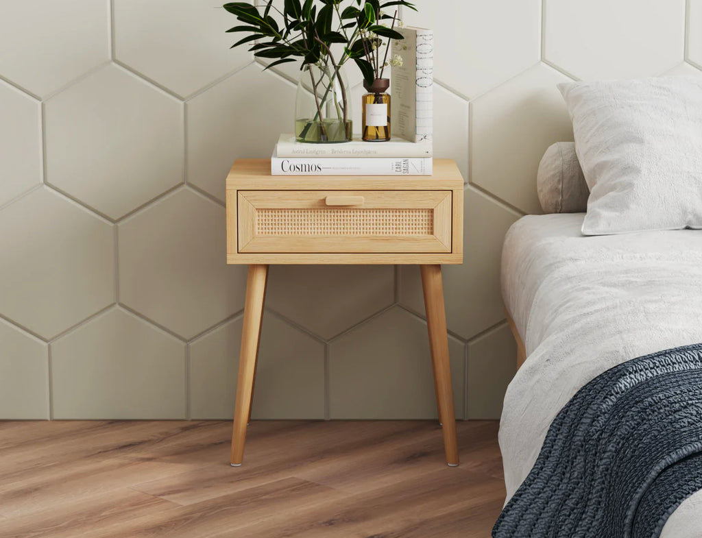 Skylah Rattan Bedside Table
