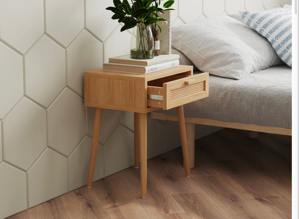Skylah Rattan Bedside Table