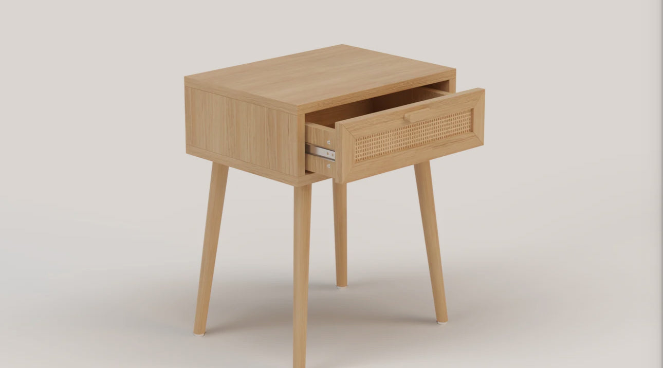 Skylah Rattan Bedside Table