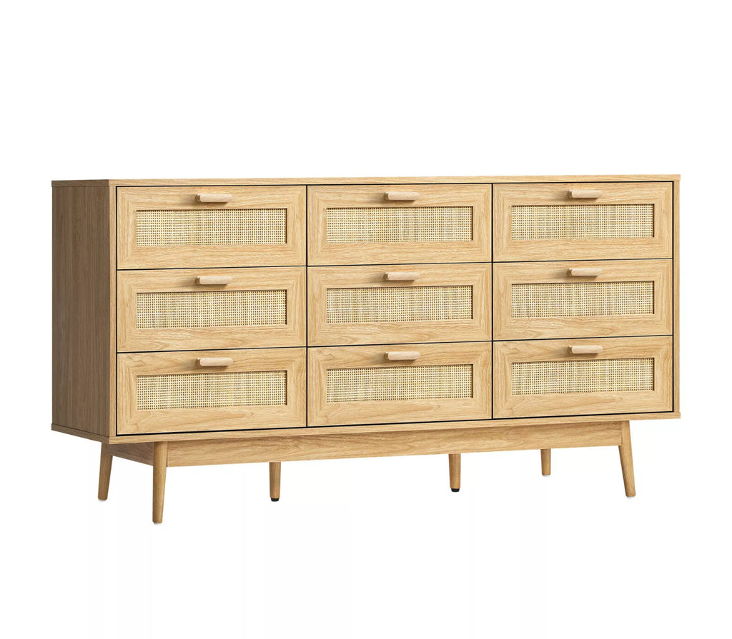 Skylah Rattan 9 Drawer Chest Of Drawers