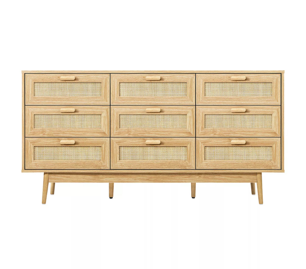 Skylah Rattan 9 Drawer Chest Of Drawers