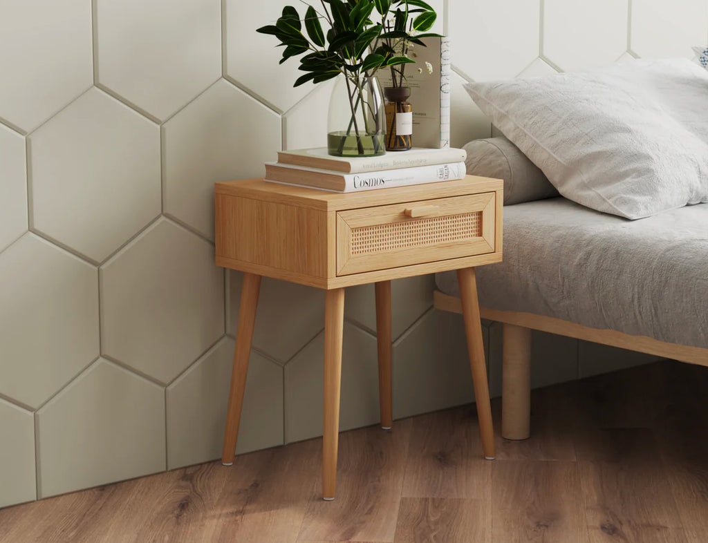 Skylah Rattan Bedside Table