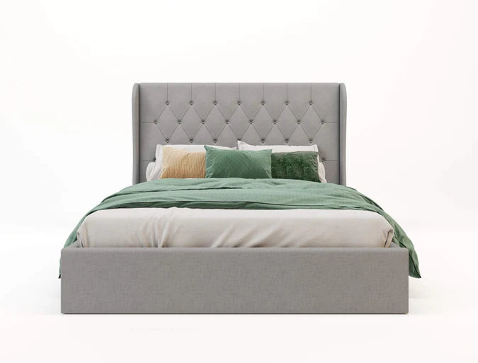 Wren Grey Fabric Gas Lift Bed Frame